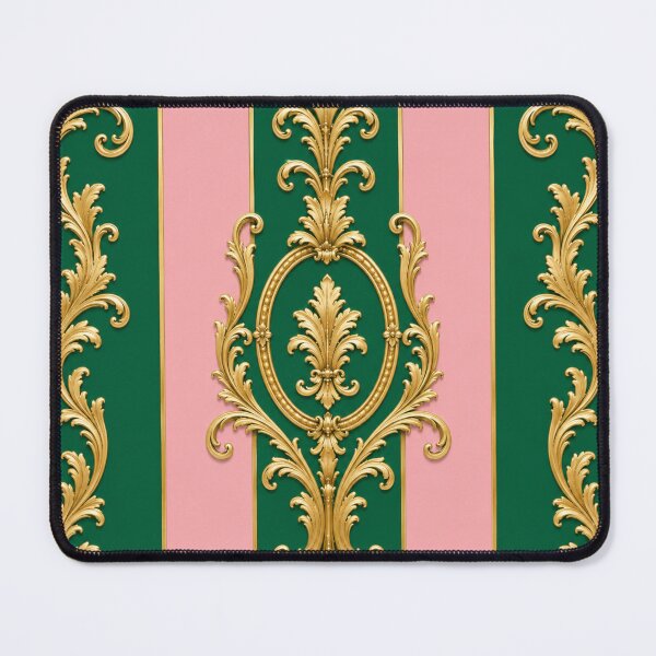 Item preview, Striped Green & Pink Gold Baroque designed and sold by DesignsByPrnces.