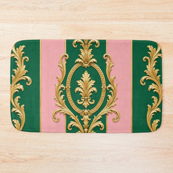 Item preview, Striped Green & Pink Gold Baroque designed and sold by DesignsByPrnces.