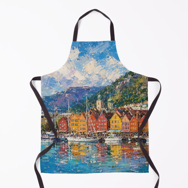Item preview, Bergen, Norway – a painting of a summer day in this beautiful Scandinavian city. designed and sold by GalleryKauffeld.