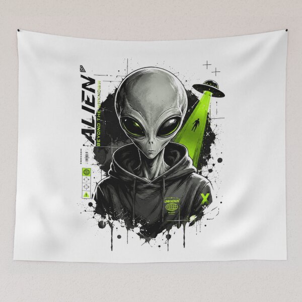 Item preview, Alien Beyond the Unknown – Futuristic UFO Alien designed and sold by DreamcraftLK.