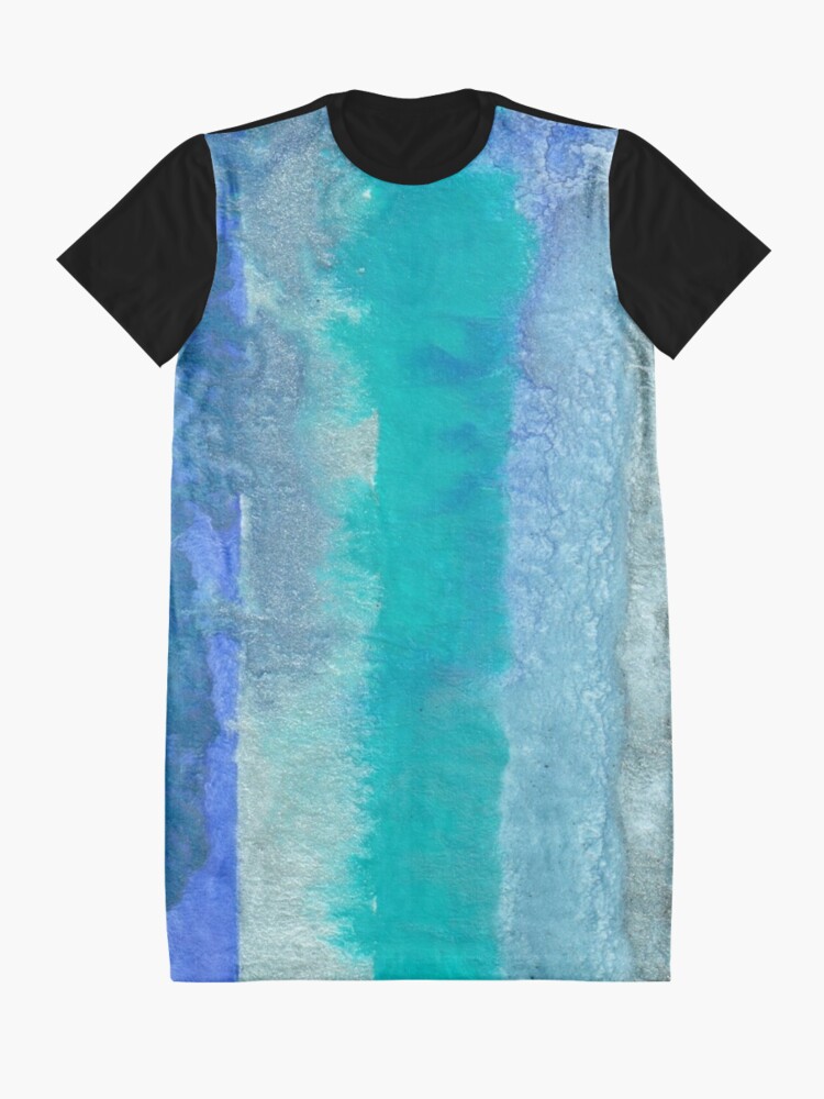 Alternate view of Large Watercolor Stripes digitized original watercolor painting Graphic T-Shirt Dress