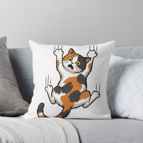 Item preview, Funny Clinging Calico Cat Scratching designed and sold by carvect-id.