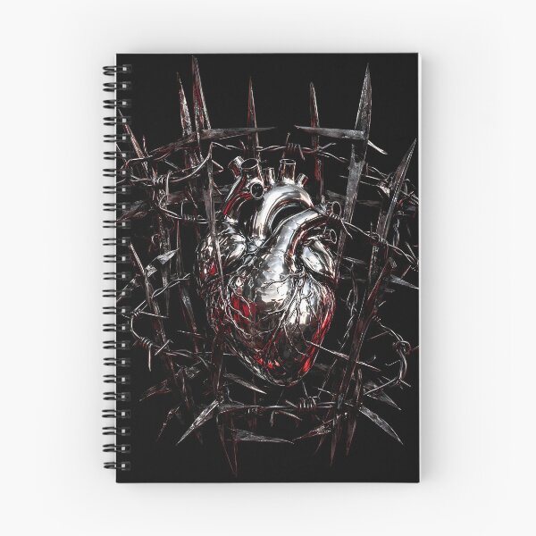 Item preview, Liquid Metal Chrome Spike Heart Darkwear designed and sold by swagprintss.