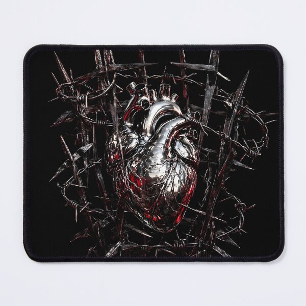 Item preview, Liquid Metal Chrome Spike Heart Darkwear designed and sold by swagprintss.