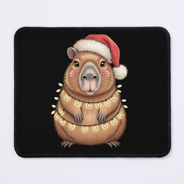 Item preview, Capybara in Festive Lights Print designed and sold by jkrphoto.