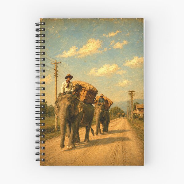 Item preview, Vintage Elephant Caravan Rural designed and sold by Koalangel.