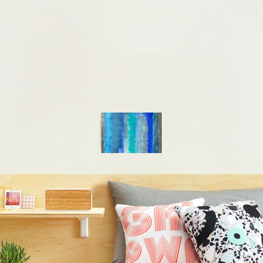 Large Watercolor Stripes digitized original watercolor painting Photographic Print