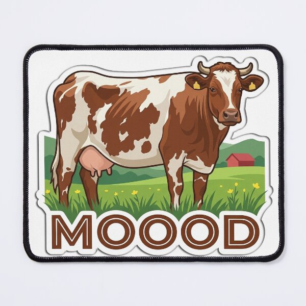 Item preview, Moood Funny Cow Farm Life Illustration designed and sold by FotoBastek.