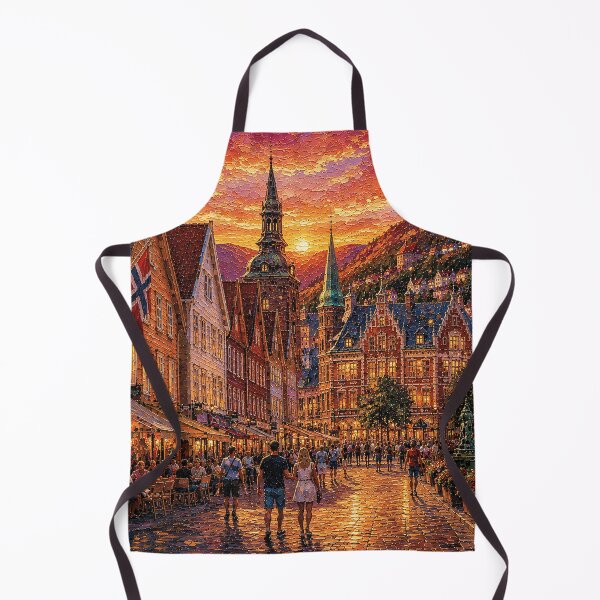 Item preview, Bergen, Norway – a painting of a summer night in this beautiful Scandinavian city. designed and sold by GalleryKauffeld.