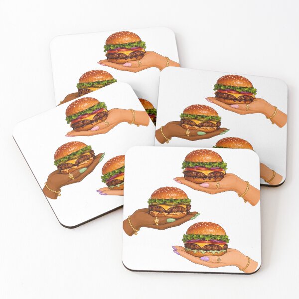 Item preview, Burger Foodie Hands Illustration Art designed and sold by DjFreeq.