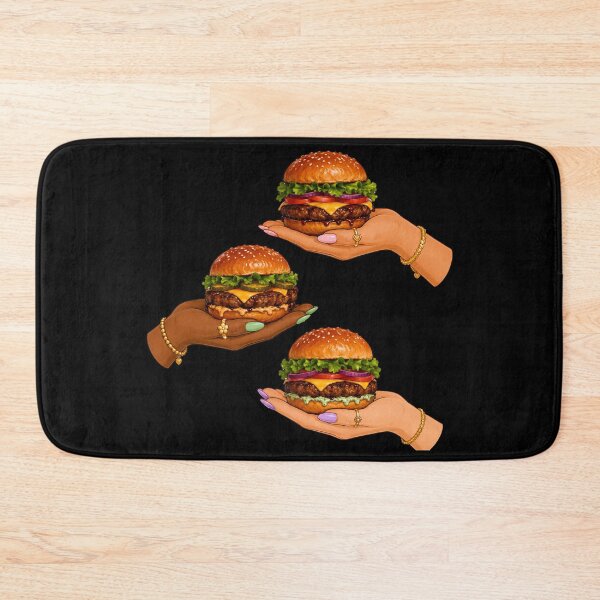 Item preview, Burger Foodie Hands Illustration Art designed and sold by DjFreeq.