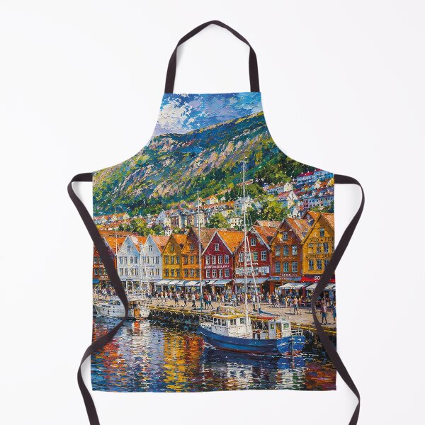 Item preview, Bergen, Norway – a painting of a summer day in this beautiful Scandinavian city. designed and sold by GalleryKauffeld.