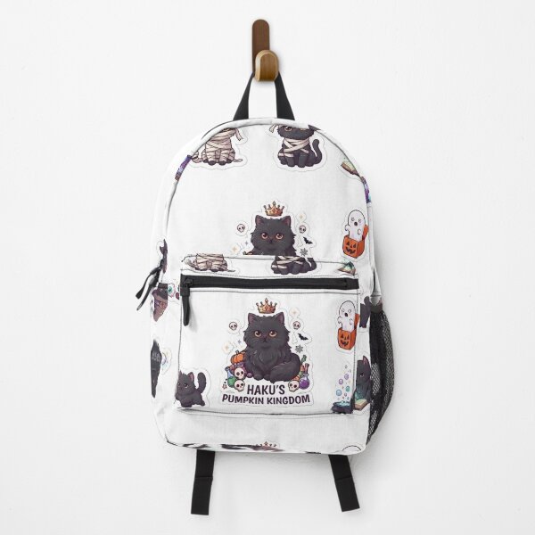 Item preview, Haku's Pumpkin Kingdom Cute Black Cat Halloween Stickers Sheet designed and sold by PetalsPaws.