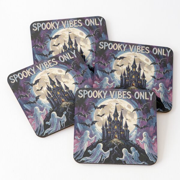 Item preview, Spooky Vibes Only Haunted Castle Halloween designed and sold by Serene Strokes Art.