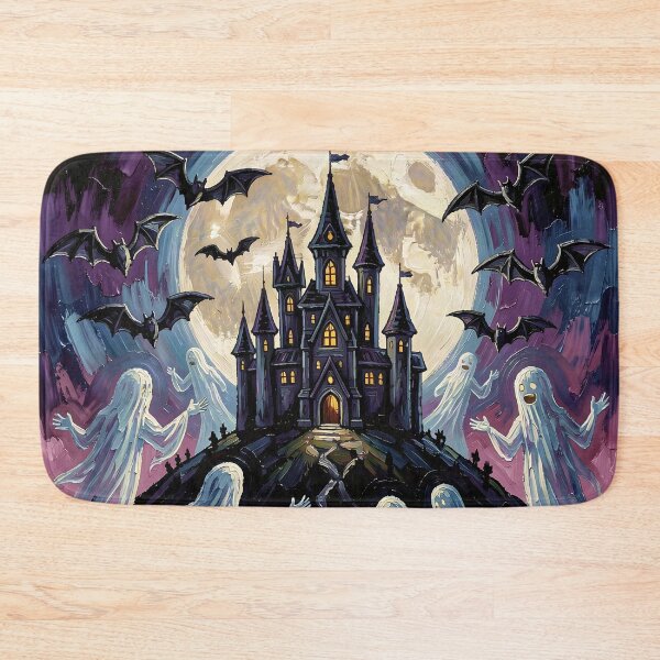 Item preview, Spooky Vibes Only Haunted Castle Halloween designed and sold by Serene Strokes Art.