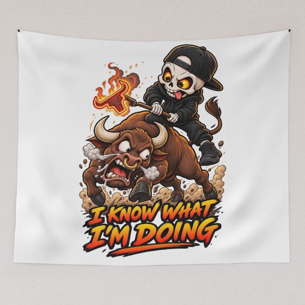 Item preview, I Know What I'm Doing - Funny Skull Branding Bull Design designed and sold by Passze.