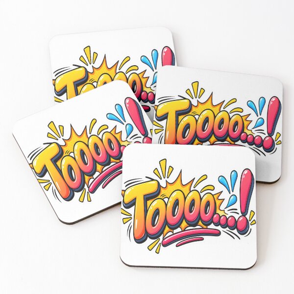 Item preview, Toooo...! – Funny Exclamation Sticker designed and sold by Genzfirevibes.
