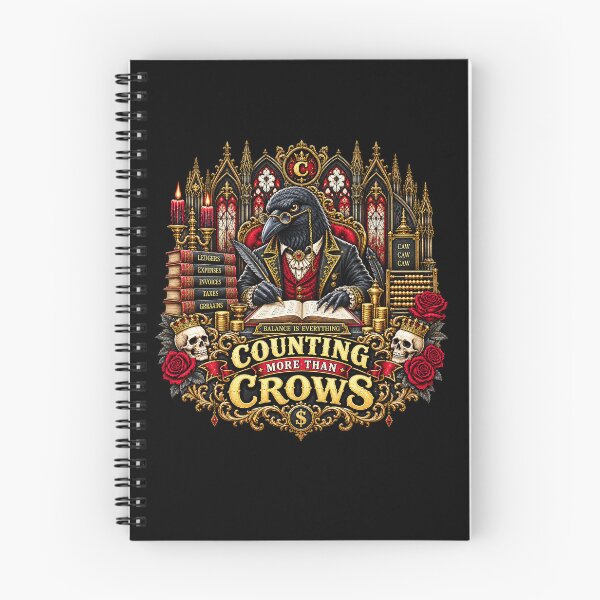 Item preview, Counting Crows – Balance Is Everything Gothic Accountant Raven designed and sold by TheInkRaven.