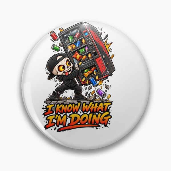 Item preview, I Know What I'm Doing - Funny Skull Shaking Vending Machine Design designed and sold by Passze.