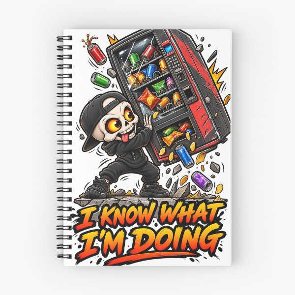 Item preview, I Know What I'm Doing - Funny Skull Shaking Vending Machine Design designed and sold by Passze.