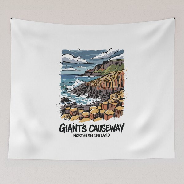 Item preview, Giants Causeway Northern Ireland Coastal Art designed and sold by Merch by Das Design Studio.