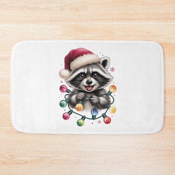 Item preview, Festive Raccoon with Holiday Lights designed and sold by jkrphoto.