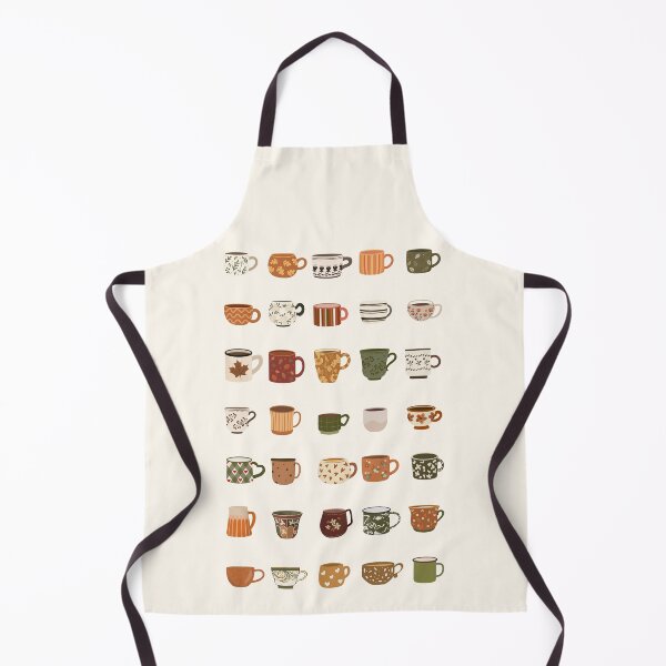 Item preview, Cozy Autumn Ceramic Coffee Mugs and Teacups Grid Pattern Illustration designed and sold by HBBS DESIGNS.