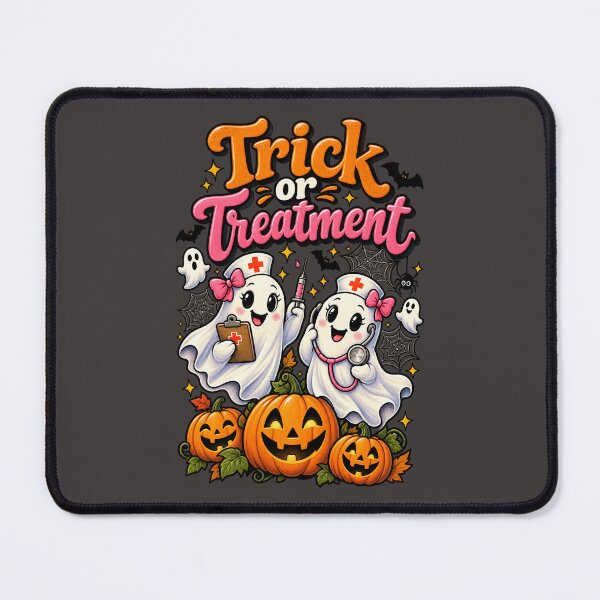 Item preview, Trick Or Treatment Funny Halloween Ghost Nurse Pun designed and sold by Lombardino.