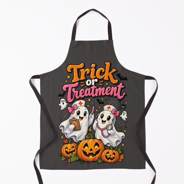 Item preview, Trick Or Treatment Funny Halloween Ghost Nurse Pun designed and sold by Lombardino.