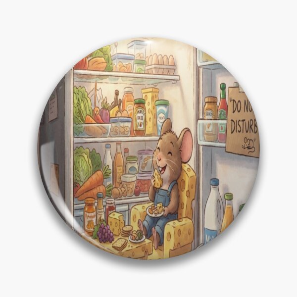Item preview, Late Night Fridge Raider Cute Mouse Midnight Snack Parody designed and sold by AfresStudio.