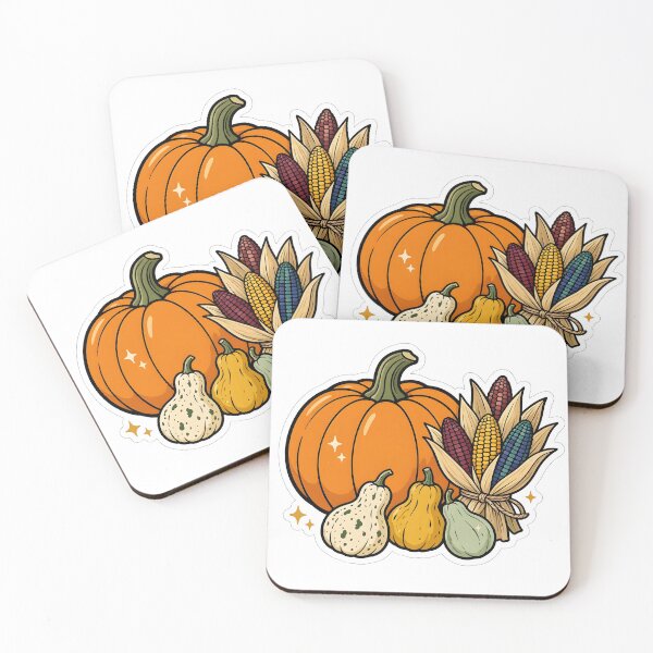 Item preview, Autumn Harvest Pumpkin Gourds Indian Corn Sticker designed and sold by Herodestroyer.