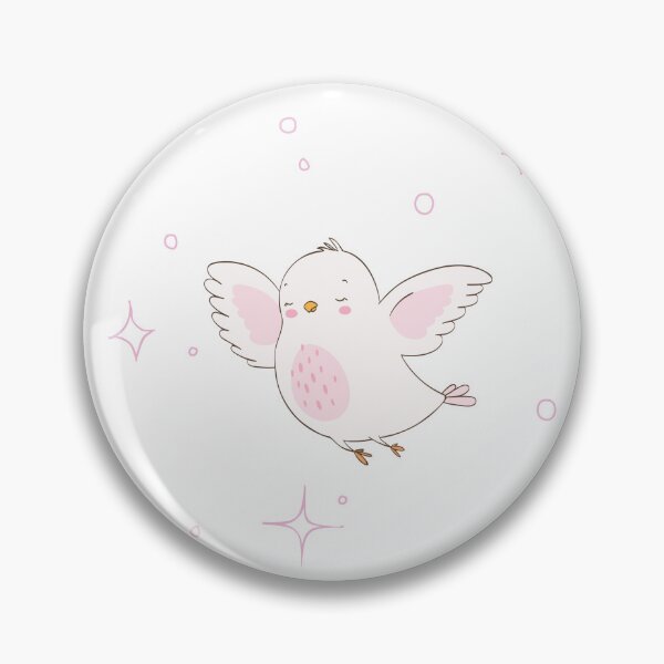 Item preview, Cute Kawaii Flying Bird Cartoon with Pink Magical Star Frame Graphic designed and sold by Rehnair.