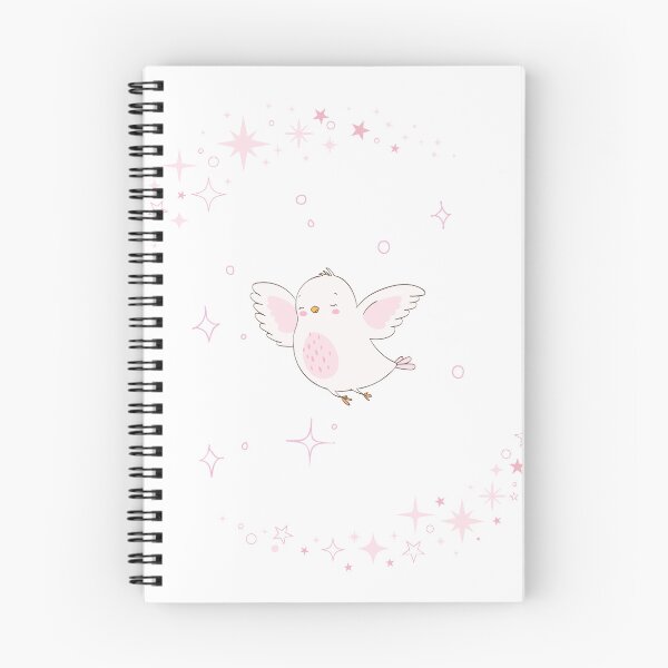 Item preview, Cute Kawaii Flying Bird Cartoon with Pink Magical Star Frame Graphic designed and sold by Rehnair.
