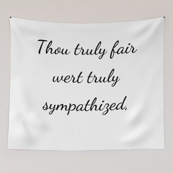 Item preview, “Thou truly fair wert truly sympathized,” - handwriting black designed and sold by ariksworld.