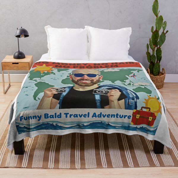 Item preview, Funny Vintage Travel Design – Bald Backpacker Adventure & Traveler Gift designed and sold by designer14years.