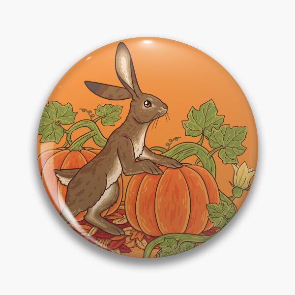 Item preview, Hare in a pumpkin patch designed and sold by Maria-Henriques.