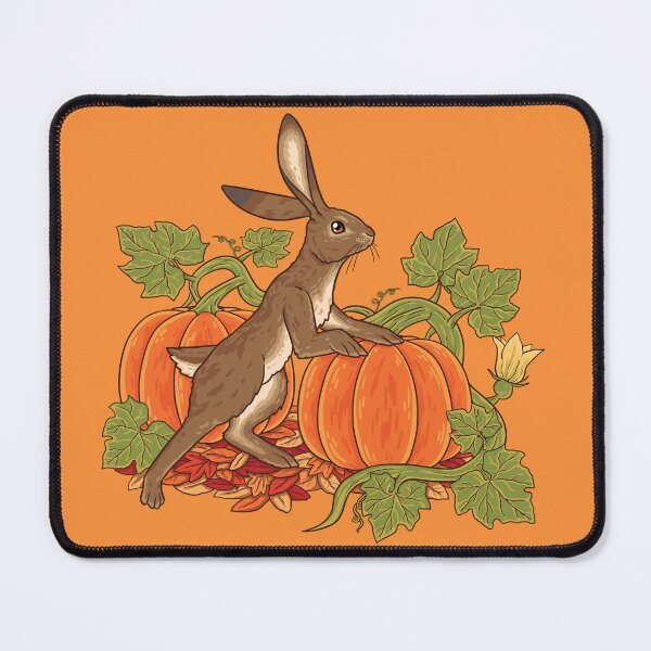 Item preview, Hare in a pumpkin patch designed and sold by Maria-Henriques.
