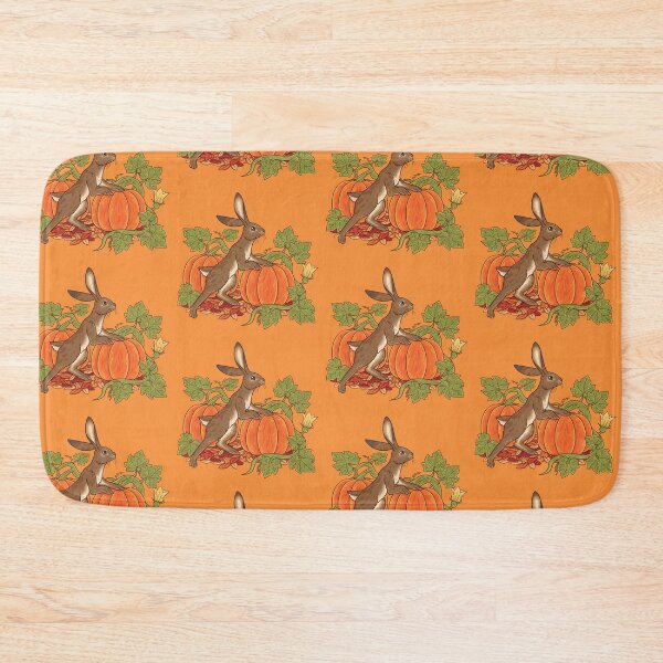 Item preview, Hare in a pumpkin patch designed and sold by Maria-Henriques.