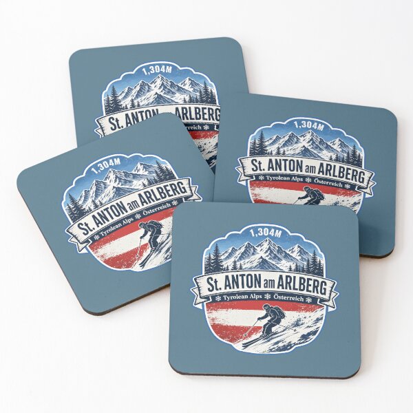 Item preview, St Anton am Arlberg, St. Anton Austria Tyrol Ski Sticker TShirt 03 designed and sold by OuterShellUK.