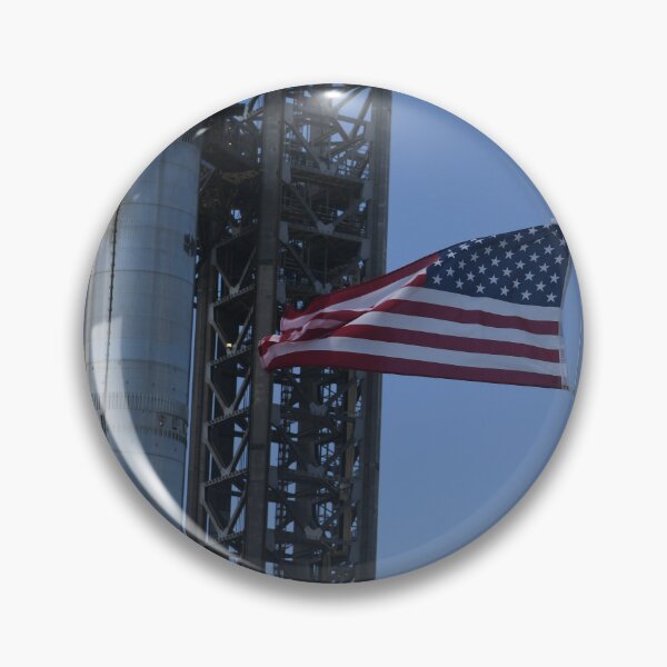 Item preview, Stars & Stripes pictured with Starship 18 at Starbase, Boca Chica, Texas designed and sold by STFPhotoAgency.