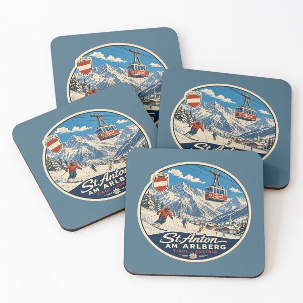 Item preview, St Anton am Arlberg, St. Anton Austria Tyrol Ski Sticker TShirt 04 designed and sold by OuterShellUK.