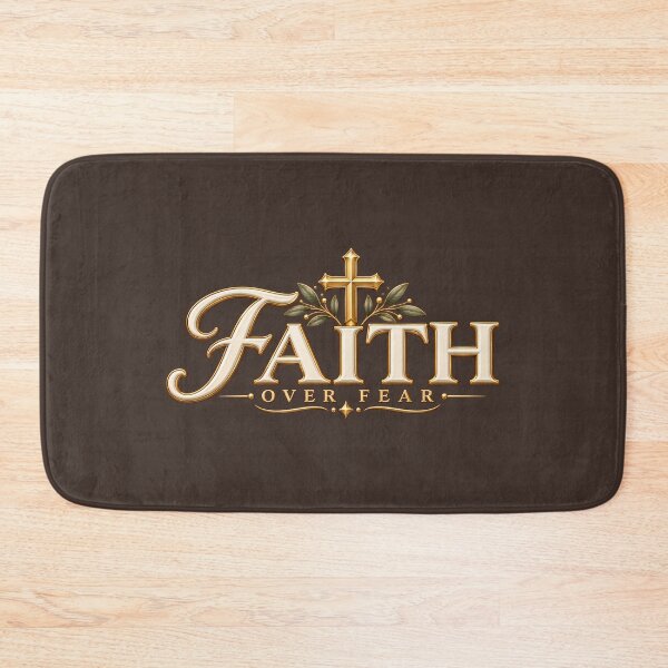 Item preview, Faith Over Fear – Elegant Christian Cross Faith Design designed and sold by HO•Designs.