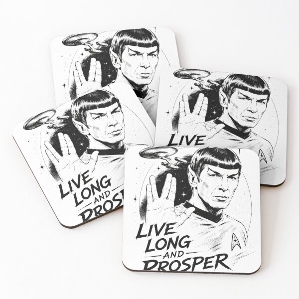 Item preview, Live Long and Prosper – Spock Vulcan Salute Retro Comic Art designed and sold by Kate1art.