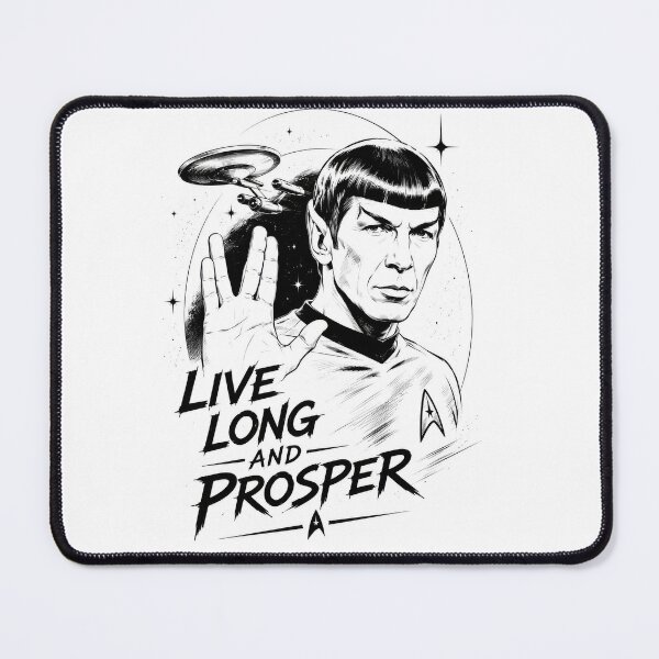 Item preview, Live Long and Prosper – Spock Vulcan Salute Retro Comic Art designed and sold by Kate1art.