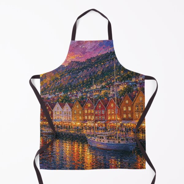 Item preview, Bergen by night, Norway – A Beautiful city in Scandinavia. designed and sold by GalleryKauffeld.