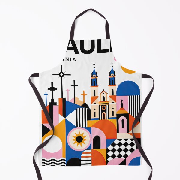 Item preview, Colorful geometric illustration of Lithuanian architecture, cros designed and sold by ckybe.