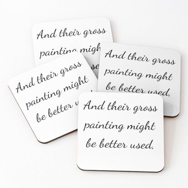 Item preview, “And their gross painting might be better used,” - handwriting black designed and sold by ariksworld.