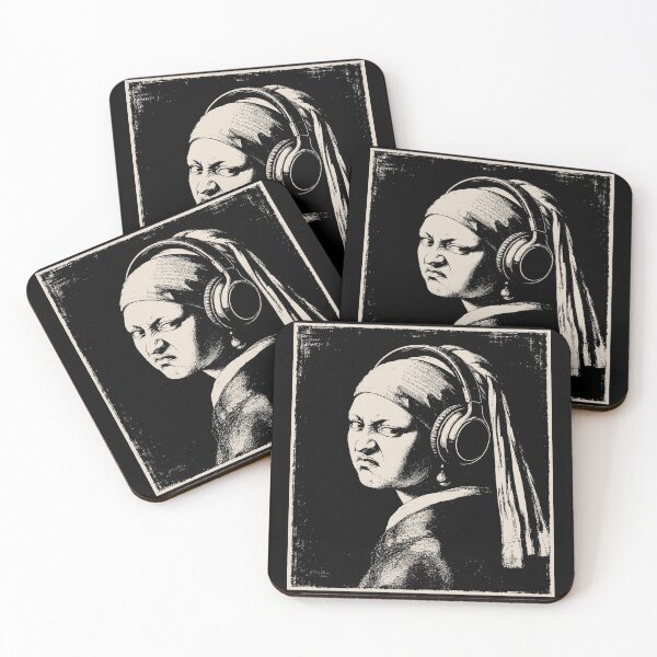Item preview, Girl With a Pearl Earring Headphones Music Lover Art Parody designed and sold by Kladhadredo.
