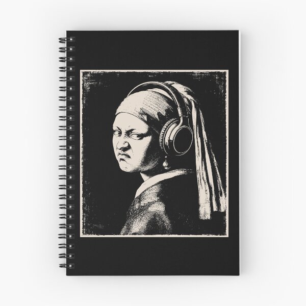 Item preview, Girl With a Pearl Earring Headphones Music Lover Art Parody designed and sold by Kladhadredo.