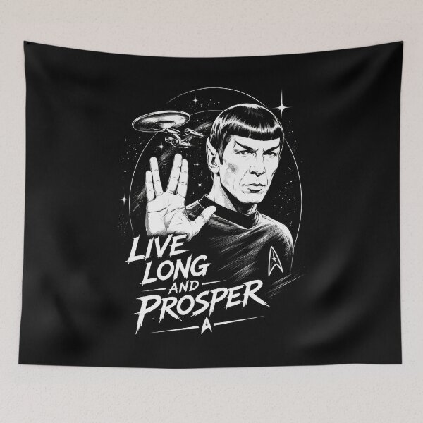 Item preview, Copy of Live Long and Prosper – Spock Vulcan Salute Retro Comic Art 2 designed and sold by Kate1art.
